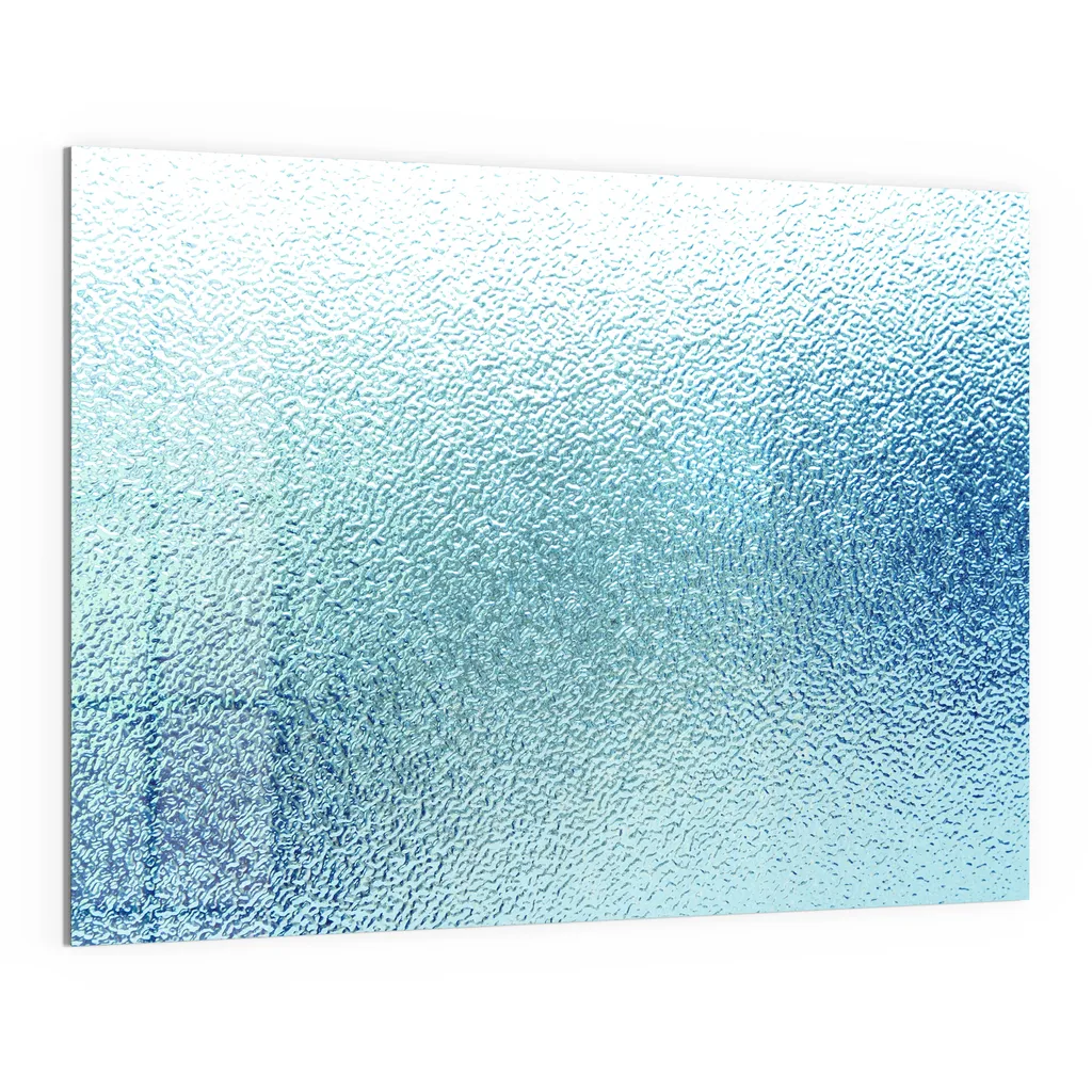 DEQORI Magnettafel Glas 120x90 cm 'Milchglas mit Blaustich' beschreibbar Whiteboard